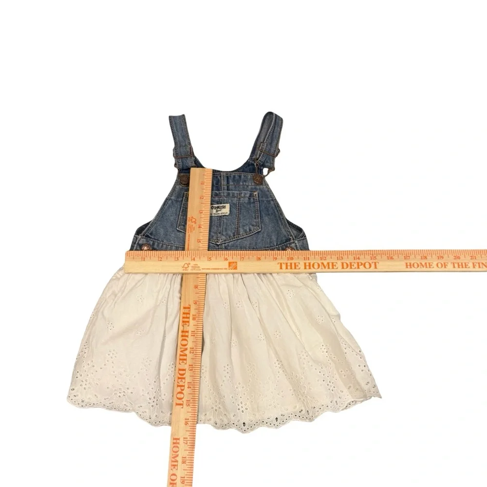 OshKosh Denim Overall Dress w/ Eyelet Skirt | 4T